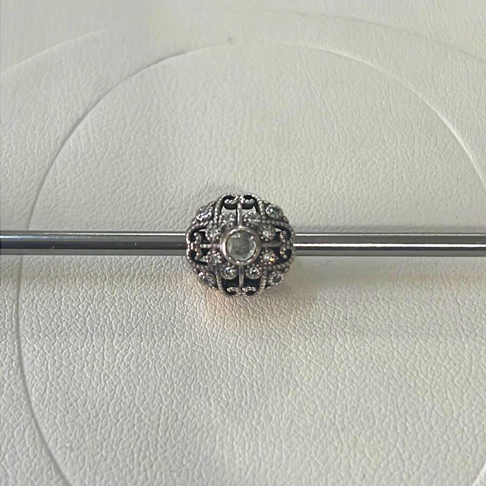 Retired Pandora Sterling Silver CZ charm